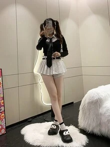 女士室內柔軟、溫暖且舒適的拖鞋,防滑卡通設計