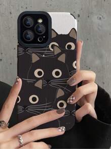 1 Miếng Hình con mèo Da giả Kết cấu Mềm mại Ốp lưng & bao da điện thoại Đối với iPhone Và Samsung - Nhiều màu - Xem 1