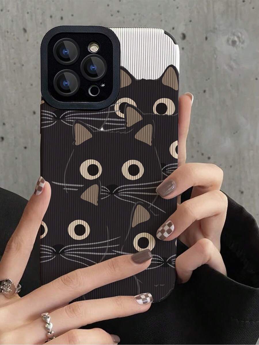 1 Miếng Hình con mèo Da giả Kết cấu Mềm mại Ốp lưng & bao da điện thoại Đối với iPhone Và Samsung - Nhiều màu - Xem 1