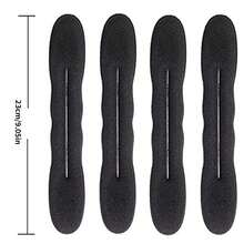 3 Piezas De Esponjas Para Hacer Chongos, Herramienta Para Trenzar El Cabello, Creador De Peinados Tipo Bailarina Para Adultos De Tamaño Grande Y Pequeño - Negro - Ver 3