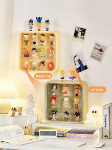 A Wall-mounted Blind Box Storage Box, Hand-made Building Block Blind Box Hand-made Storage Display Stand - Yellow - View 4