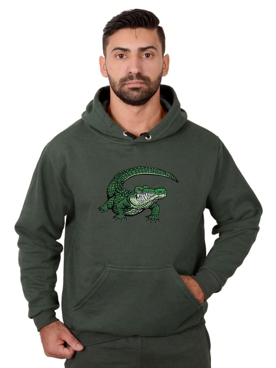 Men Sweatshirts - Dark Green - View 1