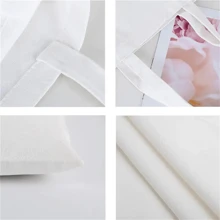 女士手提袋,帆布提包,適合日常通勤和購物 - 白色 - 查看 4