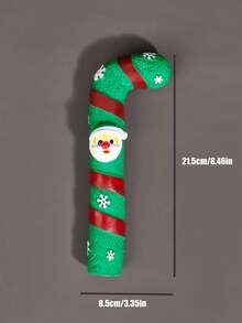 1 قطعة لعبة مضغ صوتية للحيوانات الأليفة بشكل قصبة سكر عيد الميلاد