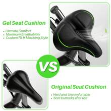 Oversized Bike Seat for Peloton Bike & Bike+, Comfort Seat Cushion Compatible with Peloton, Spin Bike, Road or Exercise Bikes, Bicycle Wide Saddle Replacement for Men & Women, Accessories for Peloton