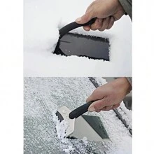 Car Ice Scraper Snow Shovel, Car Windshield Car Defrost Snow Remover Cleaning Tool Winter Car Accessories - Black - View 3