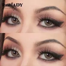 FRESH LADY Freshlady 返校隐形眼镜 Pupilentes Iris DNA Taylor Brown Hazel 彩色隐形眼镜 1 年抛型 万圣节服装 角色扮演