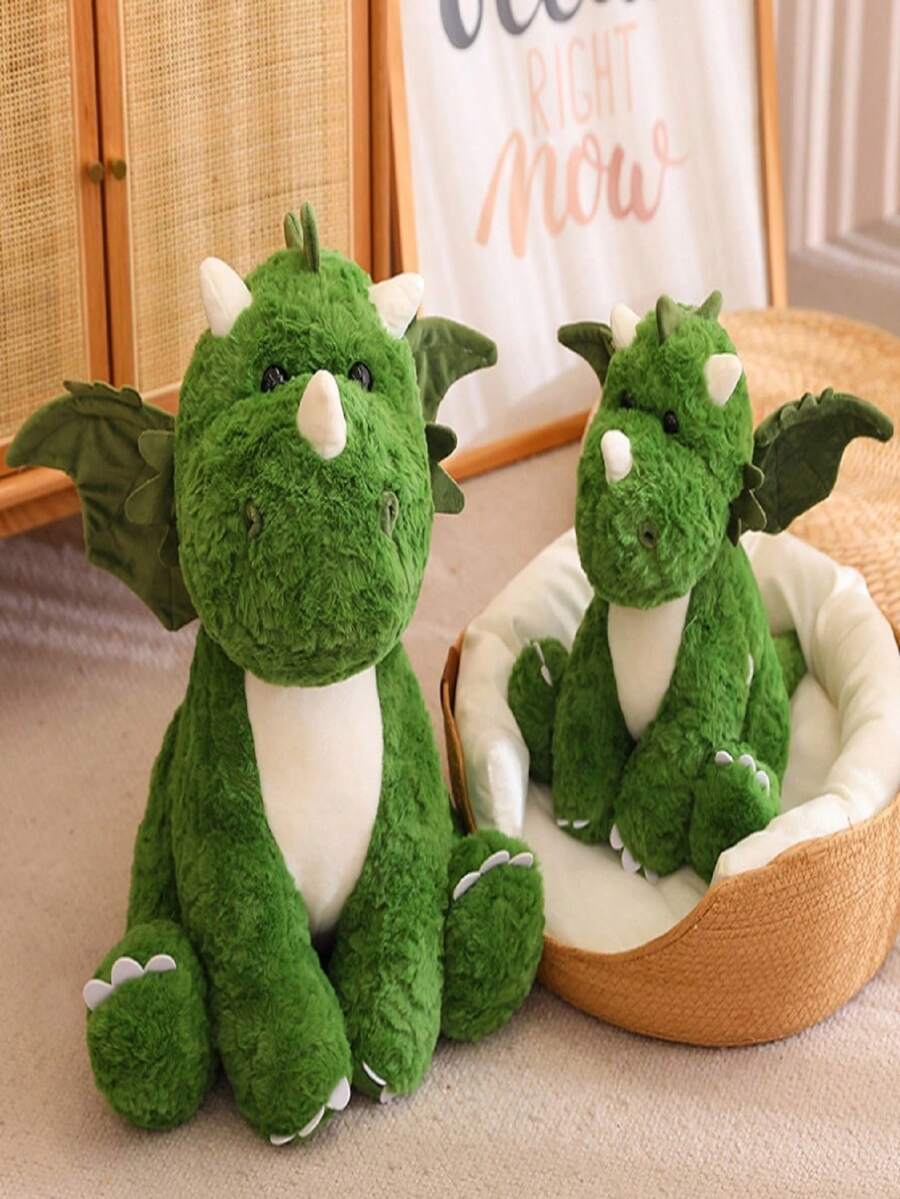 Dinosaur Egg Design Plush Toy - Army Green - View 1