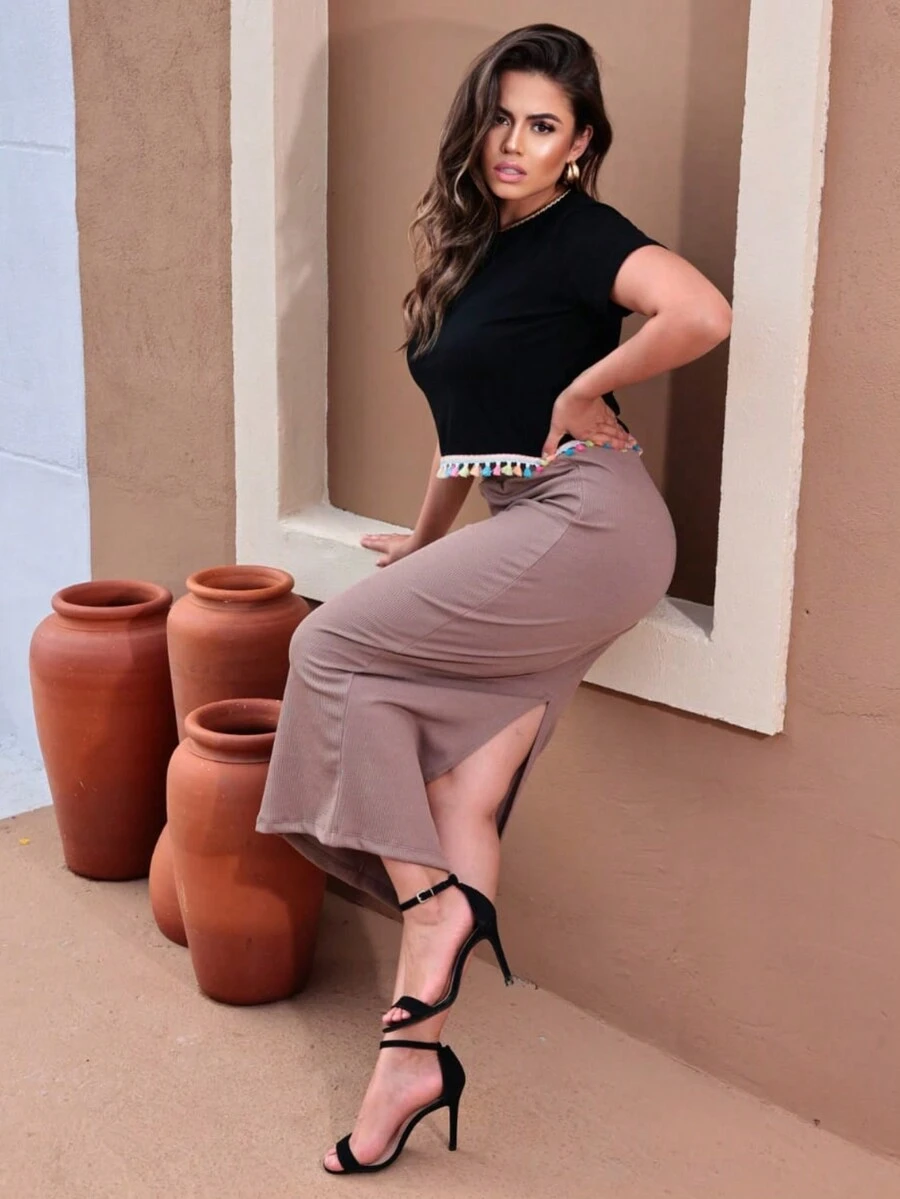 Women Two-piece Outfits - 黑色 - 查看 1