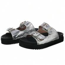 Women Flat Sandals - Xám - Xem 3