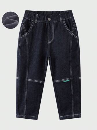 zosee 男童加厚保暖牛仔裤，秋冬季