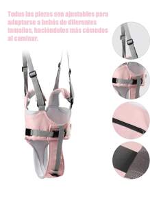 2 In 1 Disassembly Adjustable Walking Baby Safety Harness With Waist Protection And Anti-Pull Rope - Pink - View 7