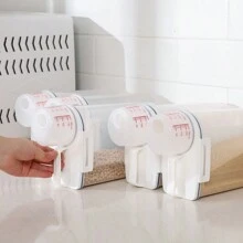 1個食品密封儲物罐,適用於家居穀物和麵粉儲存,防潮,適合於乾糧、零食和廚房冰箱儲存 - 藍色 - 查看 4