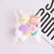 4 套冰箱贴、水杯贴、现代混色随机 3D 可爱动物装饰、适合 DIY - 彩色 - 查看 8