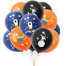 9/12/18/24/30/36/63pcs 2025 New Astronaut Space Rocket Latex Balloons, 12 Inch Diameter, Suitable For Birthday Party, Wedding, Bridal Shower, Anniversary, Bachelor Party, Graduation Party, Mother's Day, Thanksgiving, Christmas, Easter, Valentine's Day, Party Decorations