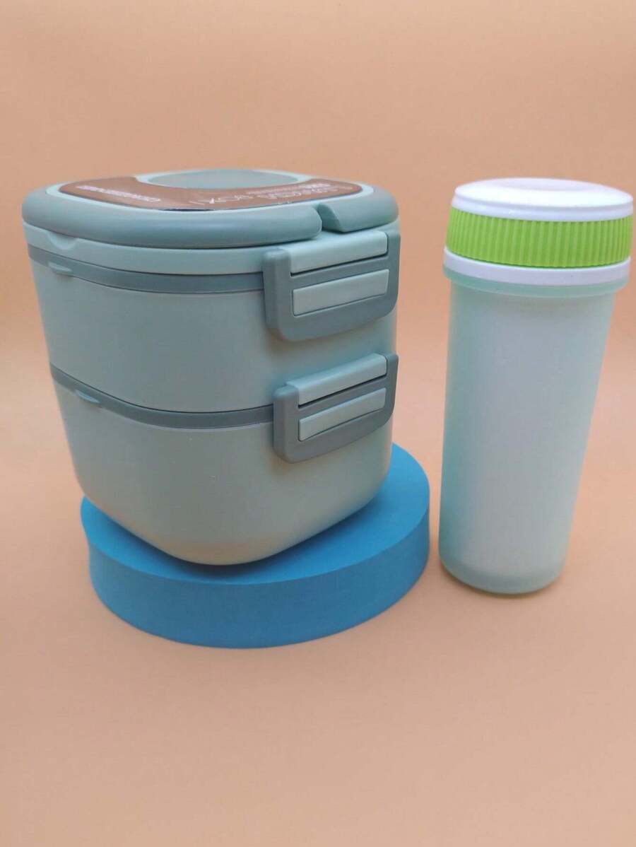 Set Lunch Box topper lonchera con botella de agua y cuchara - Verde - Ver 1