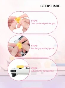 GeekShare 4pcs Heart & Star Shaped Button Protective Case Compatible With Switch/Oled/Lite - Multicolor - View 5