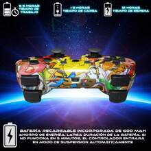 Control inalámbrico recargable compatible con Ps3 más cable de carga POKE - Amarillo - Ver 6