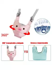 2 In 1 Disassembly Adjustable Walking Baby Safety Harness With Waist Protection And Anti-Pull Rope - Pink - View 5