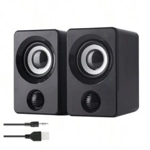 Bocinas Para Pc Altavoz Multimedia Portátil Subwoofer - Negro - Ver 1