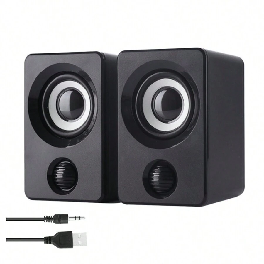 Bocinas Para Pc Altavoz Multimedia Portátil Subwoofer - Negro - Ver 1
