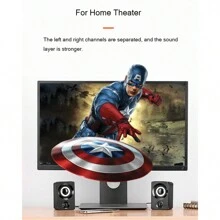 Bocinas Para Pc Altavoz Multimedia Portátil Subwoofer - Negro - Ver 6