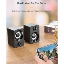 Bocinas Para Pc Altavoz Multimedia Portátil Subwoofer - Negro - Ver 7