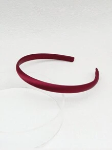 1件极简主义发箍头饰，发带，发箍发箍，化妆发箍，发饰，头饰 - 酒紅色 - 查看 4