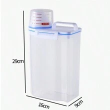 1個食品密封儲物罐,適用於家居穀物和麵粉儲存,防潮,適合於乾糧、零食和廚房冰箱儲存 - 藍色 - 查看 5