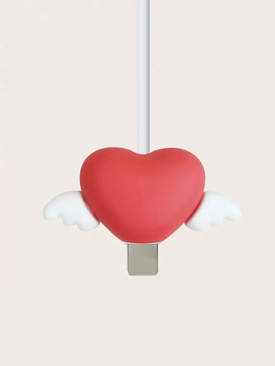 心形數據線保護套 - 紅色 - 查看 1