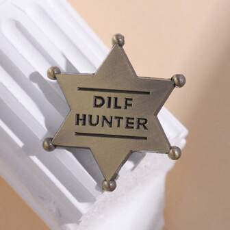 Cartoon Deputy Western Officer Star Lapel Pin Badge Brooches For Cowboys Governor Honor Medal Holloween Gifts Ornament Accessories Pin For Clothes Bag Charm School Kpop Backpack Teacher Supplies Bag Charms Cute