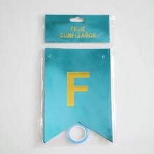 Banderines de feliz cumpleaños, letrero de feliz cumpleaños - Bronce - Ver 4