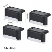 4 顆 Led 太陽能樓梯燈、戶外燈、庭院燈、室內裝潢燈、夜燈