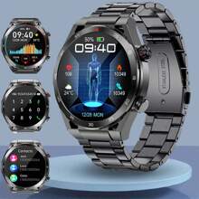 LIGE智慧手錶男士運動手錶/100米防水多功能休閒豪華手錶女士手錶禮品首選 - 黑色 - 查看 1