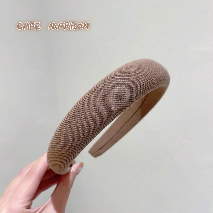 Wide Headbands For Women, Padded Headbands, Head Bands, Non Slip Fashion Women Fabric Headbands, Hair Accessories For Women And Girls - Coffee Brown - View 1