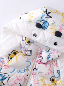 Annil Chaqueta acolchada de media longitud de invierno, de moda informal y cálida, para niños y niñas