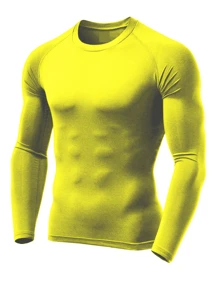 Men Shirts - 黃色 - 查看 1