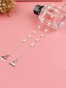 1pair Diamante Lady Bra Strap Metal Rhinestone Back Bra Shoulder Strap - Silver - View 4