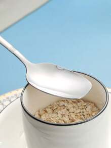 1pc Stainless Steel Lantern Shaped Long Handled Dessert Stirring Spoon For Home Use - Gold - View 6