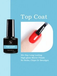 7,5 ml No-Wipe Überlack Nagel Gel, professioneller Schutz und langanhaltender Glanz, verhindert Nagelschichtung, verleiht hohen Glanz, geeignet für individuelle Nagelstudios, Nagelstudios, Zuhause und persönliche Verwendung als Geschenk für Frauen