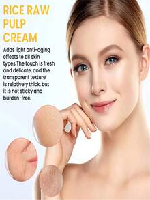 BIOAOUA Rice Facial Cream, Refreshing Texture Moisturizing Rice Facial Cream Deeply Nourishes The Skin And Is Widely Used To Lighten Skin Imperfections And Discolorations - Blanc - Voir 4