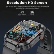 LIGE 智慧手錶心率檢測、血壓檢測、血氧檢測,全天候心率監測顯示、時間顯示、計步、卡路里、距離、睡眠時間、開機關機顯示、秒表、多種運動模式 - 黑色 - 查看 2