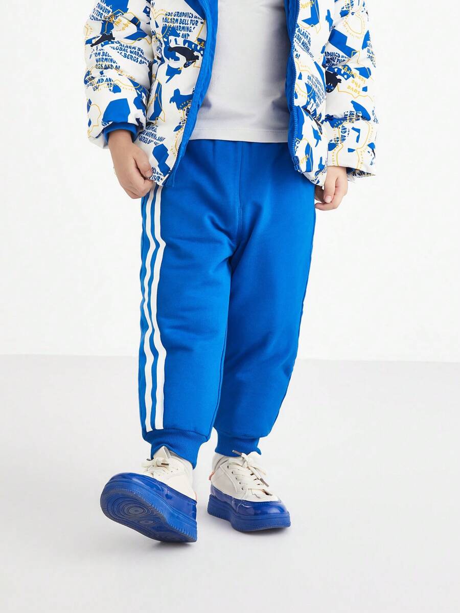 Annil 男童冬季時尚休閒運動褲藍色 - 藍色 - 查看 1