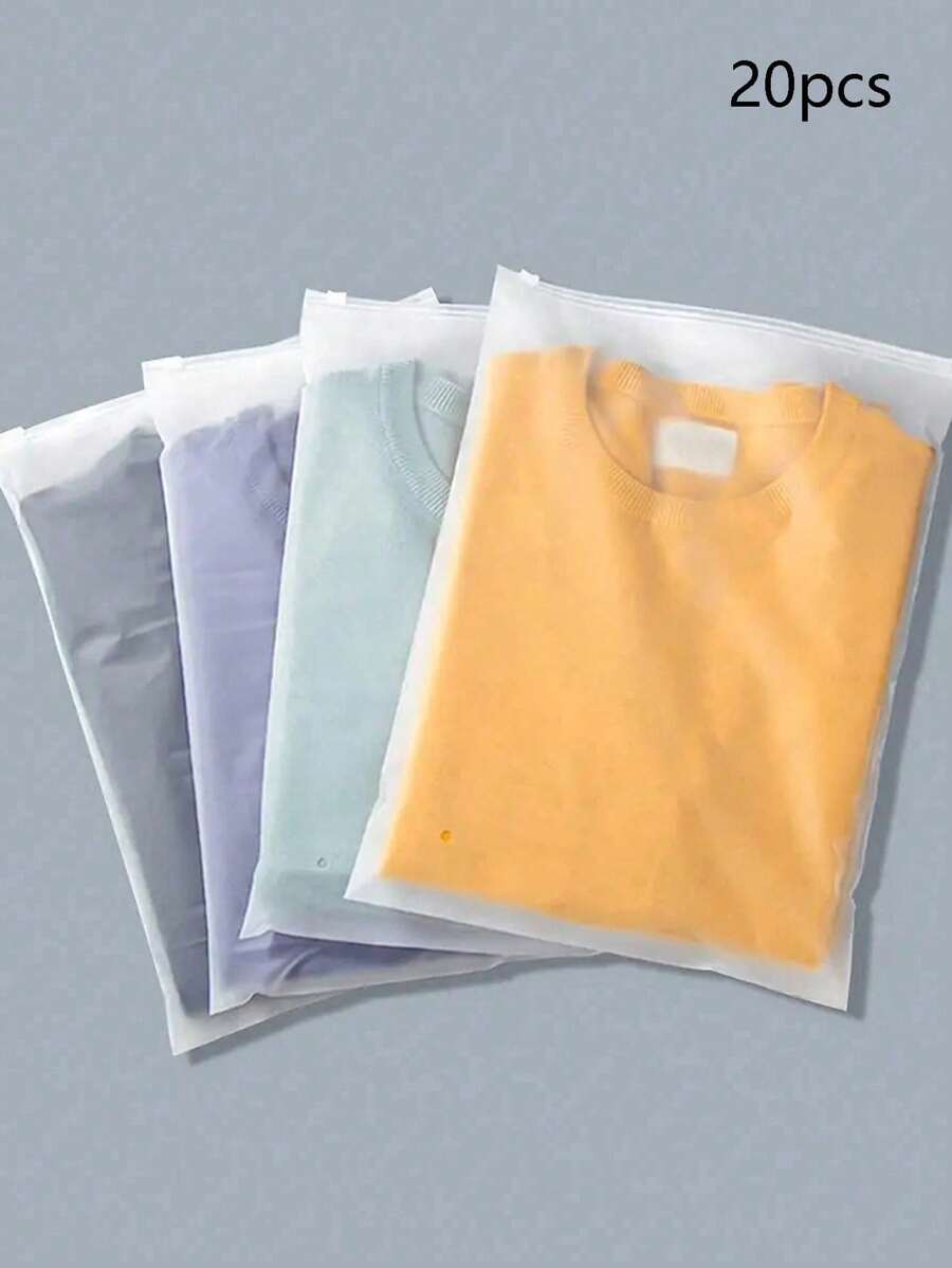 Bộ 20 túi đựng áo sơ mi, túi nhựa và polyester kín có lỗ thông gió và khóa kéo mờ - Hoàn hảo để đựng quần áo, quần jean, quần dài, áo phông và đồ lưu trữ du lịch Túi đựng đồ cho học sinh Túi đựng đồ cho giáo viên Bộ túi đựng đồ cho học sinh Túi đựng đồ cho tủ quần áo Ngăn kéo đựng quần áo Lưu trữ tủ quần áo Ngăn tủ quần áo cho phòng ngủ Ký túc xá Áo len Quần tất Quần jean Đồ lót - Trong sáng - Xem 1