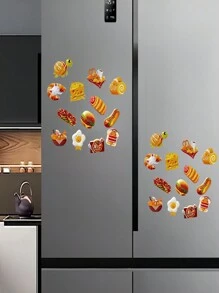Pegatina para refrigerador de flores de resina, pegatina magnética para nevera con planta de simulación 3d (estilo aleatorio), 1 pieza - loto - Ver 5