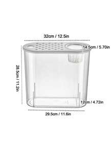 PVC Acrylic Plastic Fish Tank, Transparent Oval Water Culture Fish Tank, Unbreakable, Suitable For Office And Turtle - Clear - View 8