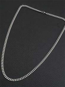 1 pc Fashionable street style celebrity same minimalist style stainless steel necklace (give to a friend)