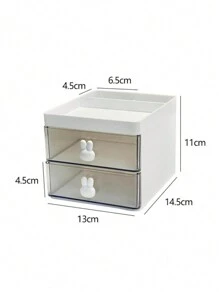 美甲抽屉收纳盒，1个多功能桌面化妆品收纳盒，带抽屉，大容量防水防尘塑料整理盒，可放置于梳妆台上，大尺寸，可收纳美甲工具、指甲油和胶水，浴室梳妆台礼物，送给妈妈、爸爸、男士、朋友、老师，生日、婚礼、办公桌、置物架、配件、礼盒、趣味礼物、收纳盒、珠宝盒、化妆刷收纳袋、化妆刷架、香水收纳袋、化妆包，圣诞节礼物创意，女士礼物 - 粉色 - 查看 7