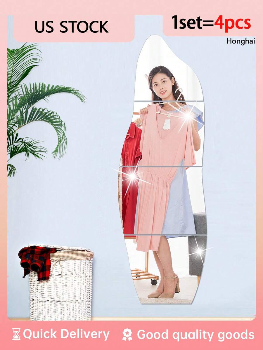 Bộ 4 miếng dán tường hình gương đặc biệt bằng bạc kết hợp trang trí Giáng sinh, phiên bản dày 2mm, kích thước kết hợp ≈120,5cm*40cm/47,44*15,74in, miếng dán tường gương acrylic, thích hợp cho phòng khách, phòng ngủ, nhà bếp và phòng tắm, trang trí tường, trang trí phòng, gương treo tường, gương cho phòng, trang trí nhà, trang trí phòng tắm, trang trí phòng khách, trang trí nhà, quà tặng năm mới - Bạc - Xem 1