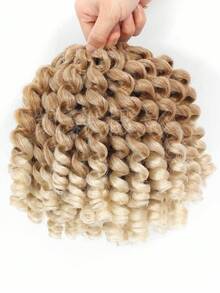 8 英寸 20 根魔杖捲曲鉤針頭髮牙買加彈性鉤針頭髮短捲髮辮子頭髮捲曲鉤針頭髮